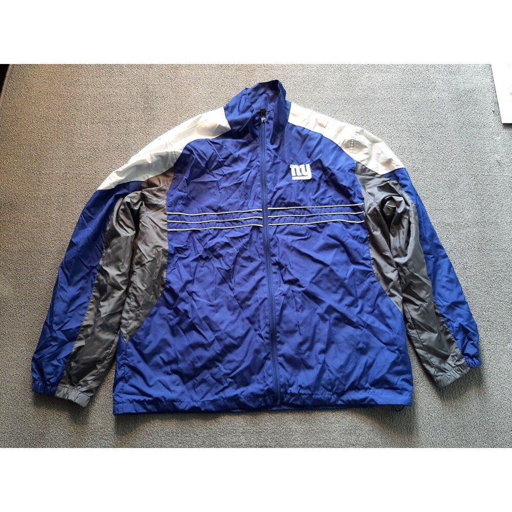 Mens XL New York Jets Giants Windbreaker Jacket Zip up pockets Rare Extra Large